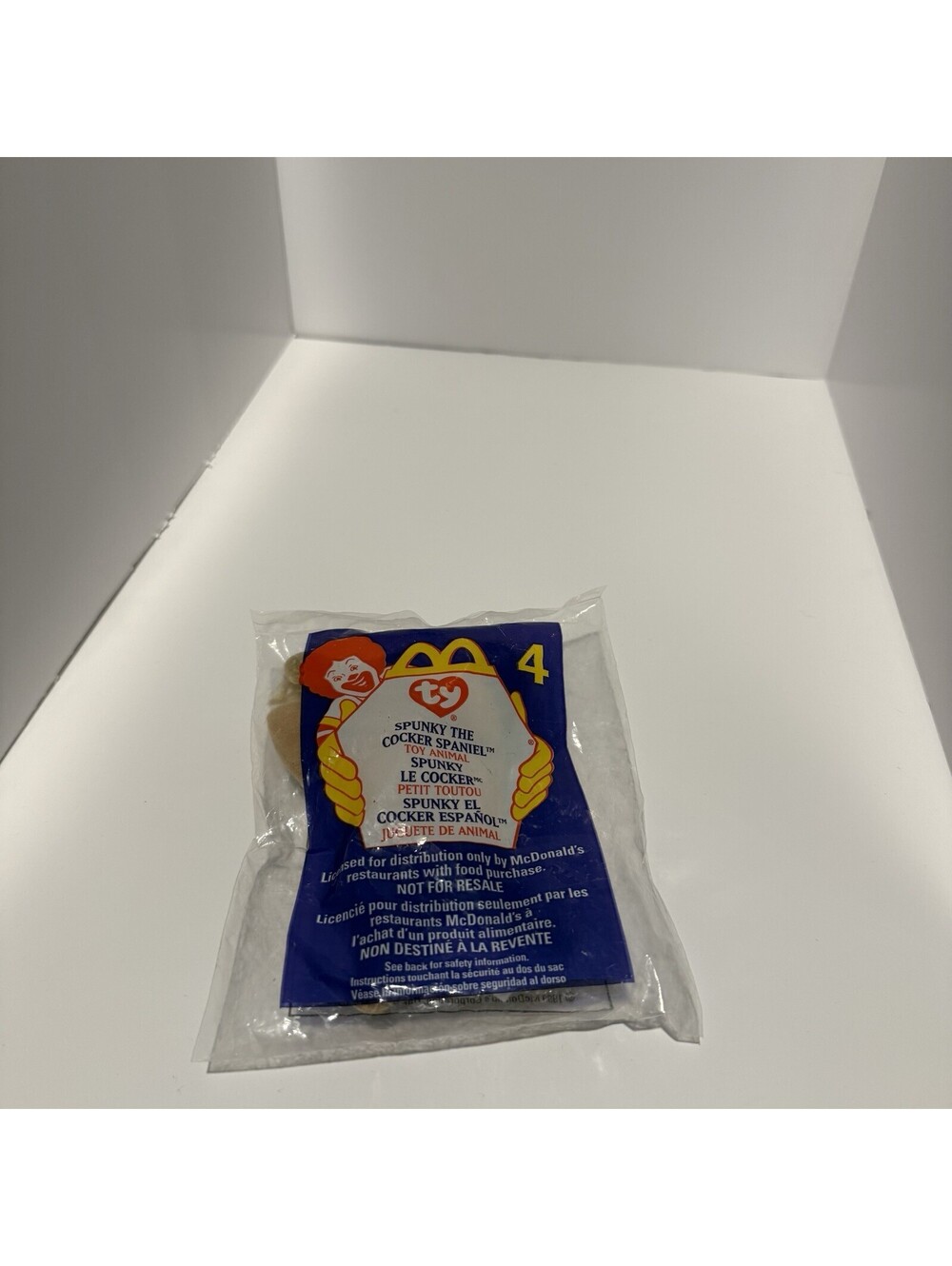 1999 McDonald’s Ty Teenie Beanie Baby #4 Spunky The Cocker Spaniel New Sealed
